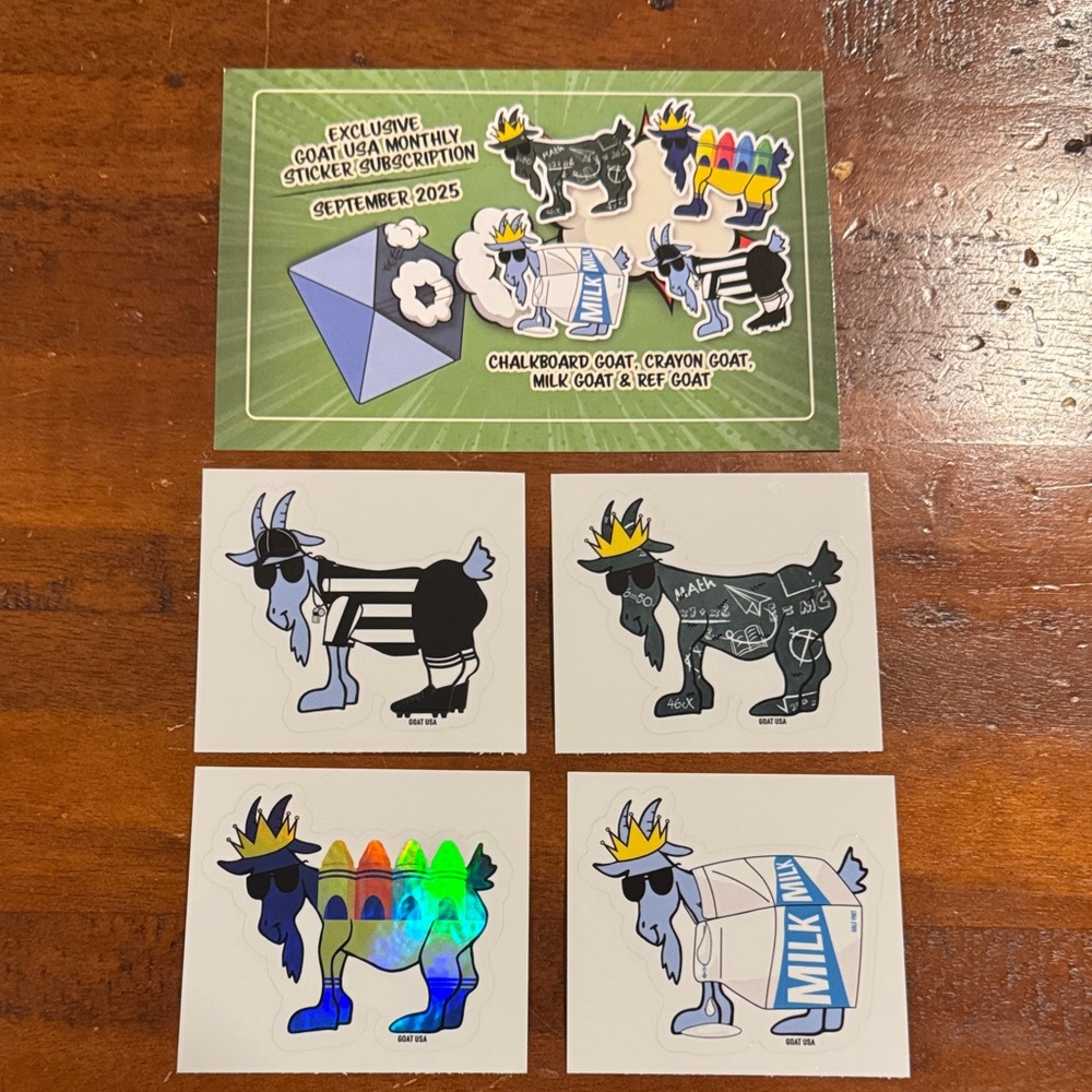 GOAT USA September 2025 Subscription Stickers